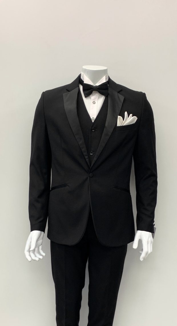 Tuxedo for hire with satin lapels
